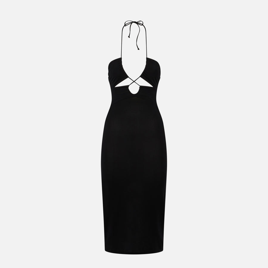 Mc2 Saint Barth Abito Longuette Cutout Nero