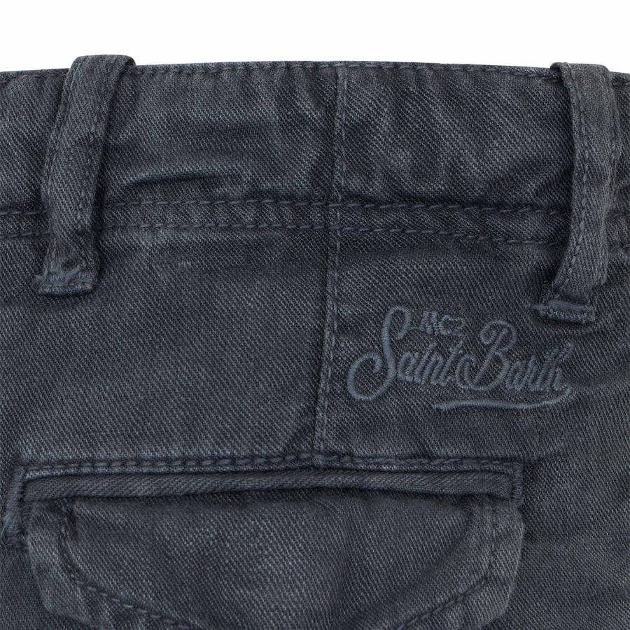 Mc2 Saint Barth Bermuda Da Bambino In Lino Blu