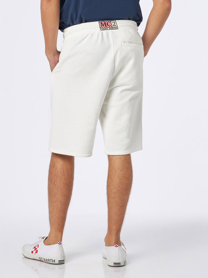 Mc2 Saint Barth Bermuda Da Uomo In Cotone Bianco