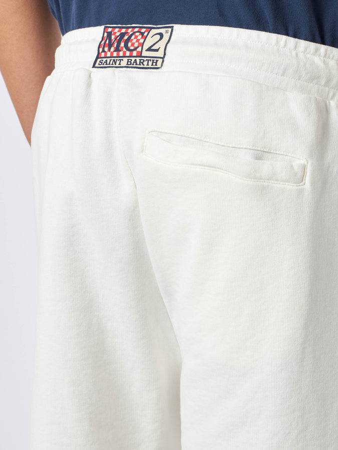 Mc2 Saint Barth Bermuda Da Uomo In Cotone Bianco