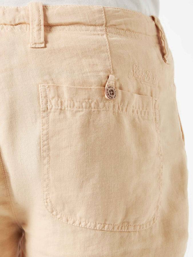 Mc2 Saint Barth Bermuda Di Lino Beige