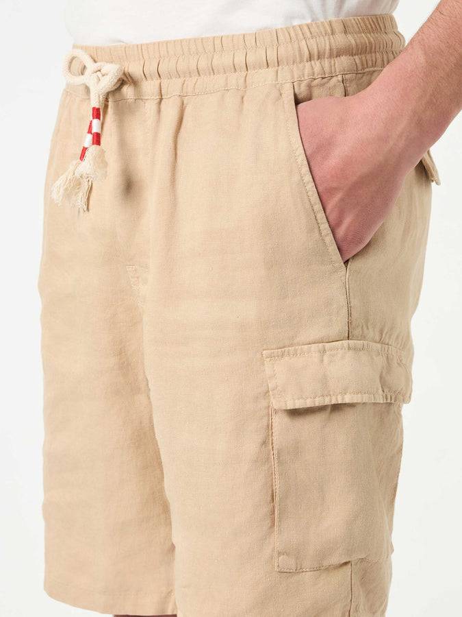 Mc2 Saint Barth Bermuda In Lino Beige