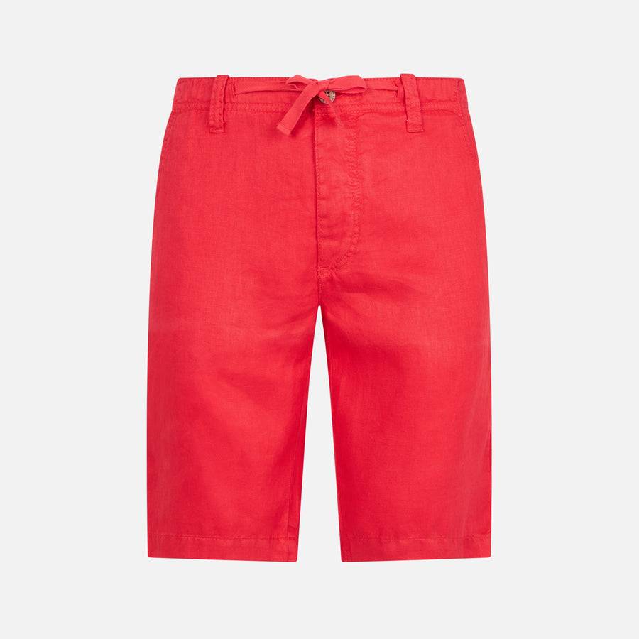 Mc2 Saint Barth Bermuda In Lino Rosso