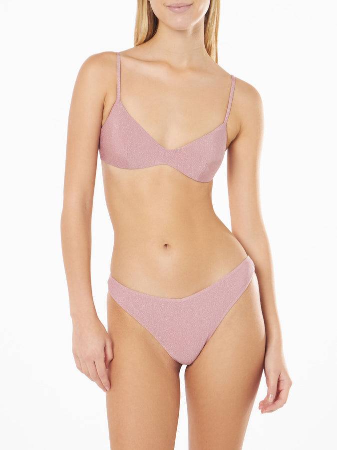 Mc2 Saint Barth Bikini a bralette in lurex rosa