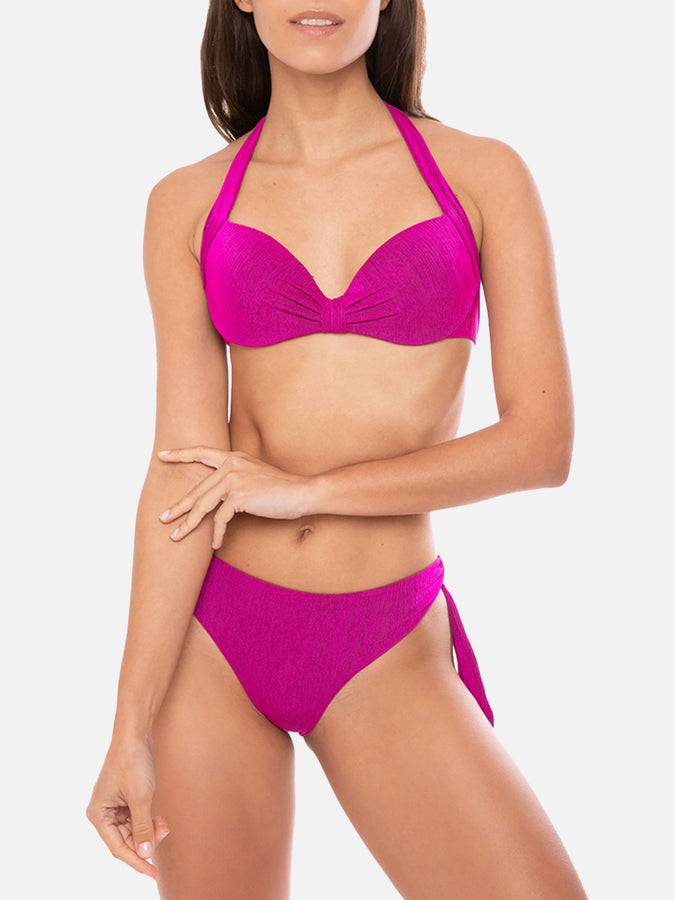 Mc2 Saint Barth Bikini A Bralette Plissé Fucsia