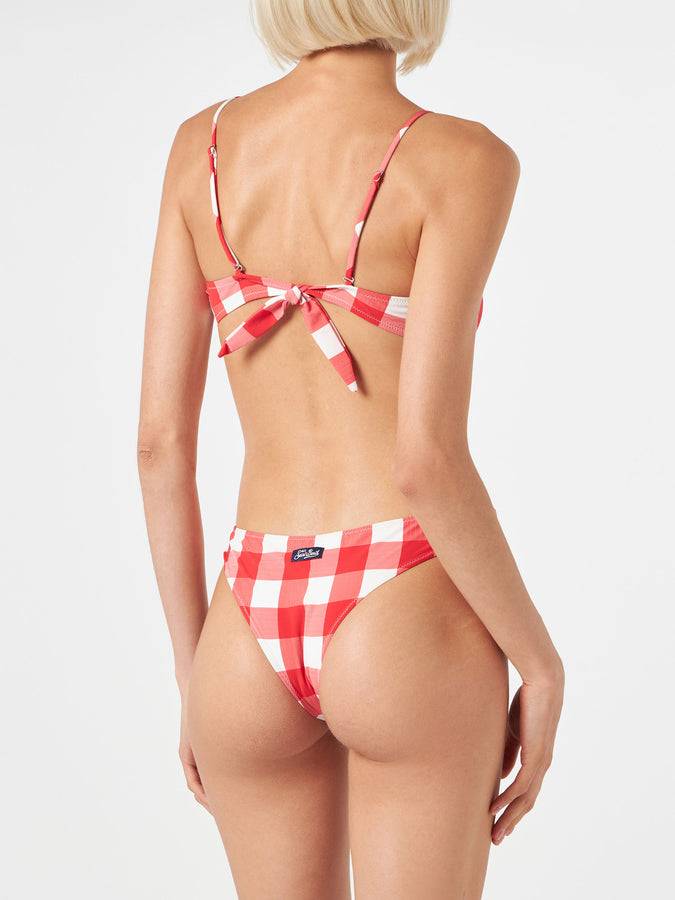 Mc2 Saint Barth Bikini A Bralette Vichy Con Anelli