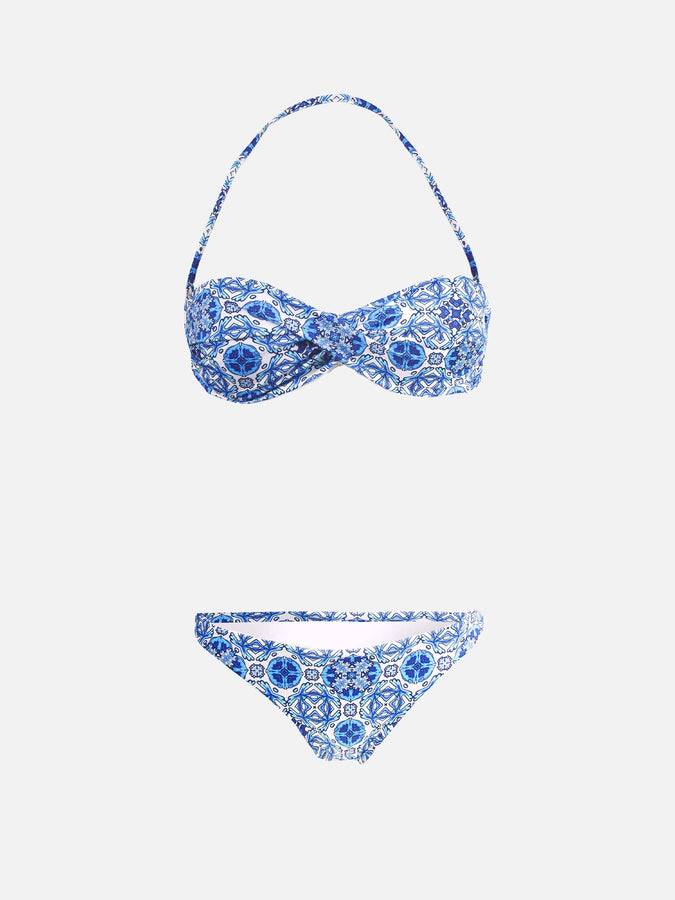 Mc2 Saint Barth Bikini a fascia stampa optical