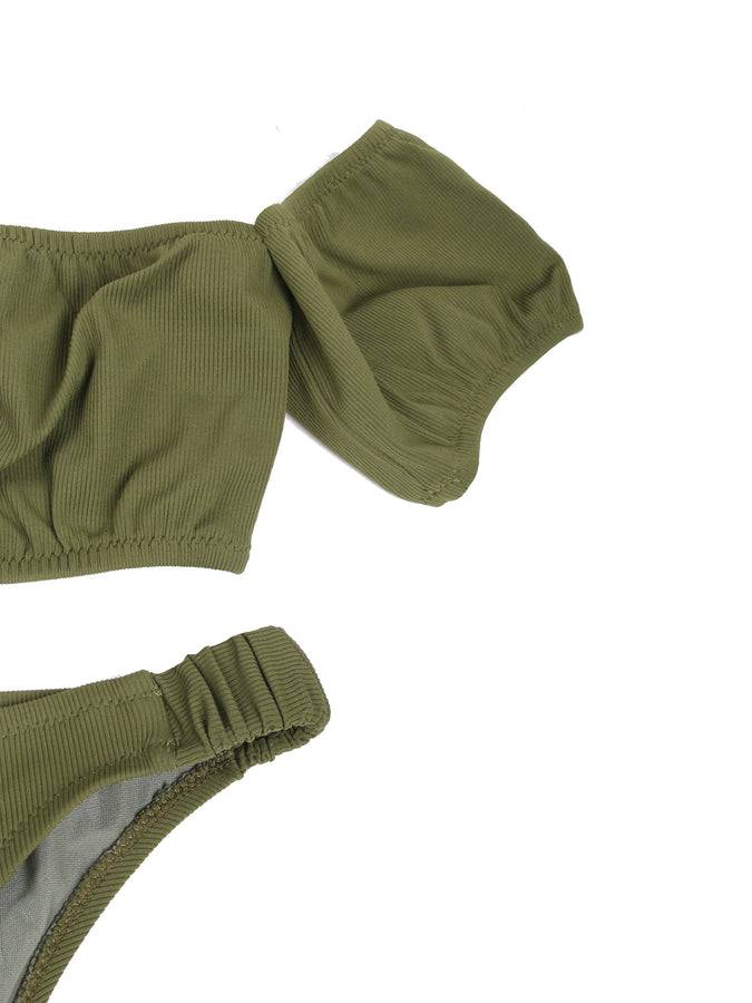 Mc2 Saint Barth Bikini A Fascia Verde Militare