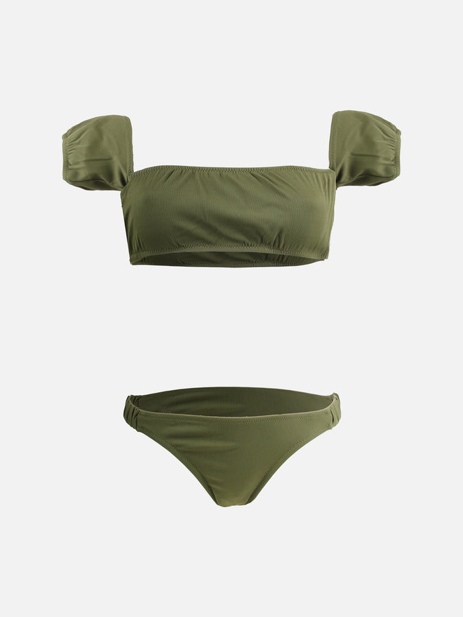 Mc2 Saint Barth Bikini a fascia verde militare