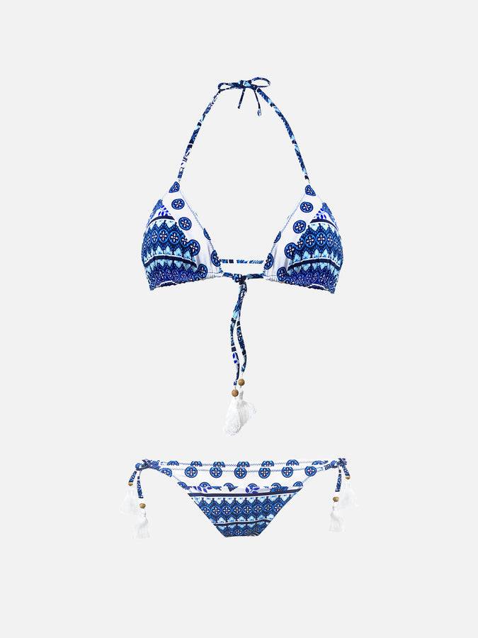 Mc2 Saint Barth Bikini a triangolo stampa Gipsy