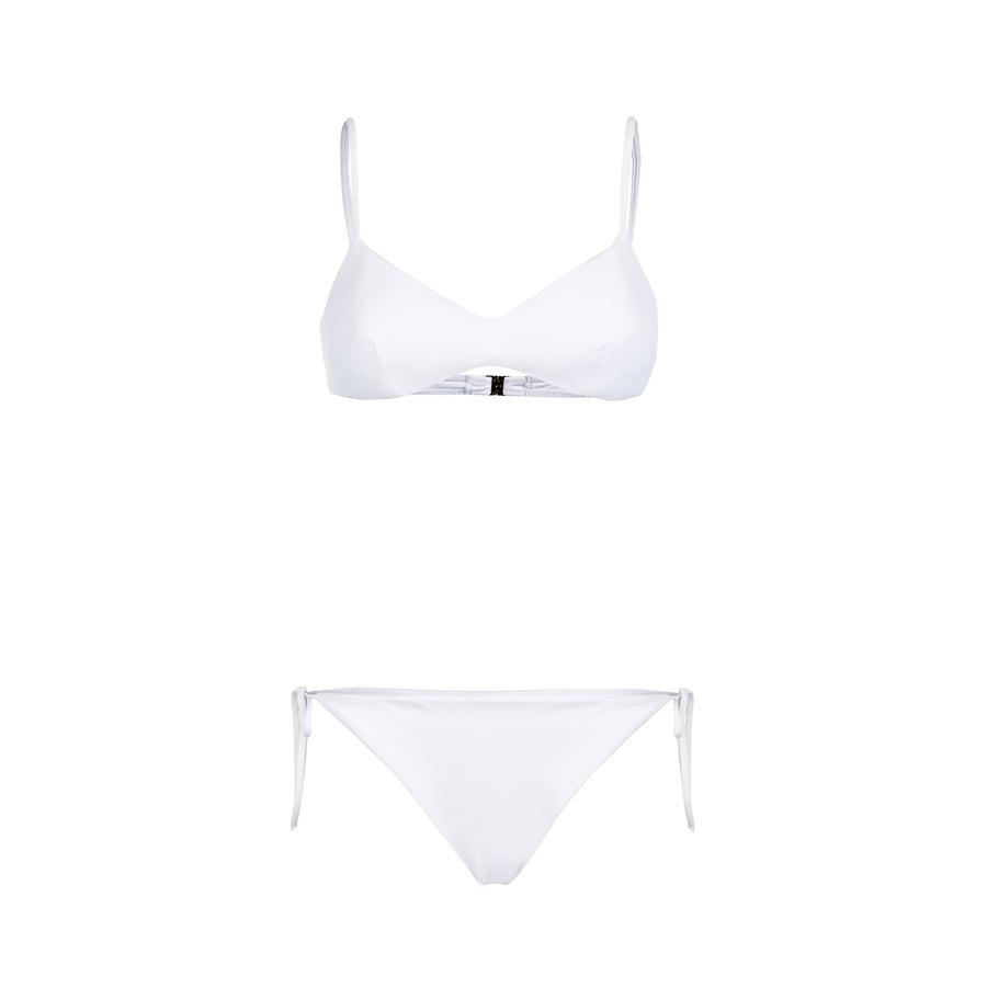 Mc2 Saint Barth Bikini Bralette A Costine Bianco