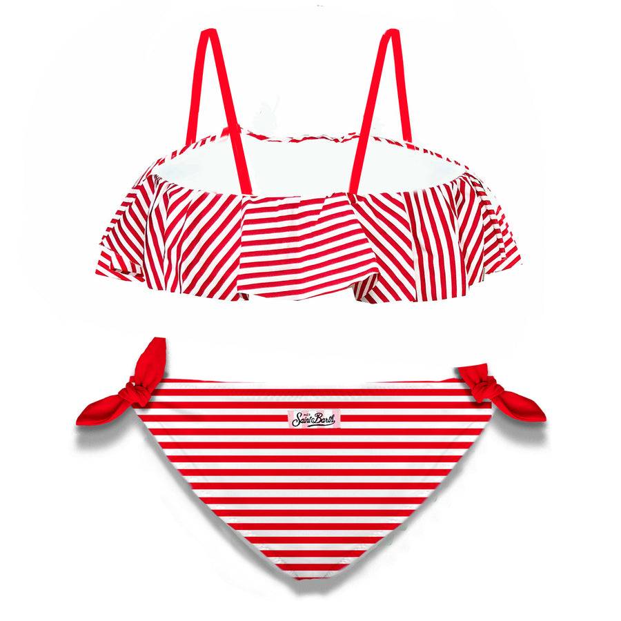 Mc2 Saint Barth Bikini Da Bambina A Righe Rosse