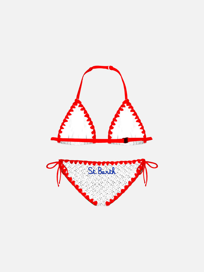 Mc2 Saint Barth Bikini Da Bambina Con Cuori