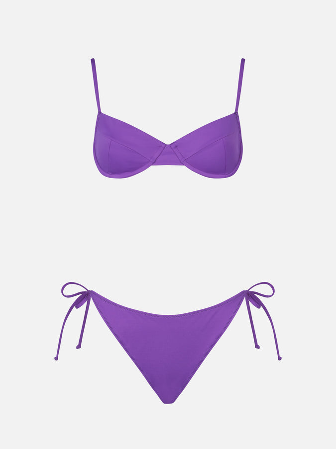 Mc2 Saint Barth Bikini Da Donna A Bralette Viola