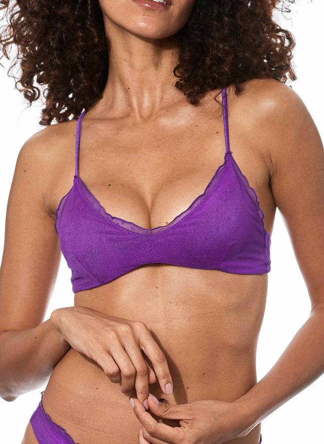 Mc2 Saint Barth Bikini Da Donna A Bralette Viola