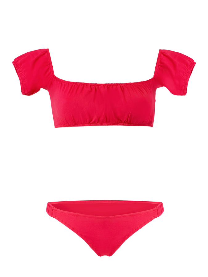Mc2 Saint Barth Bikini Rosso Con Spalle Scoperte
