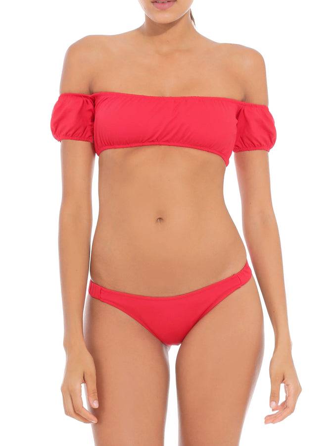 Mc2 Saint Barth Bikini Rosso Con Spalle Scoperte