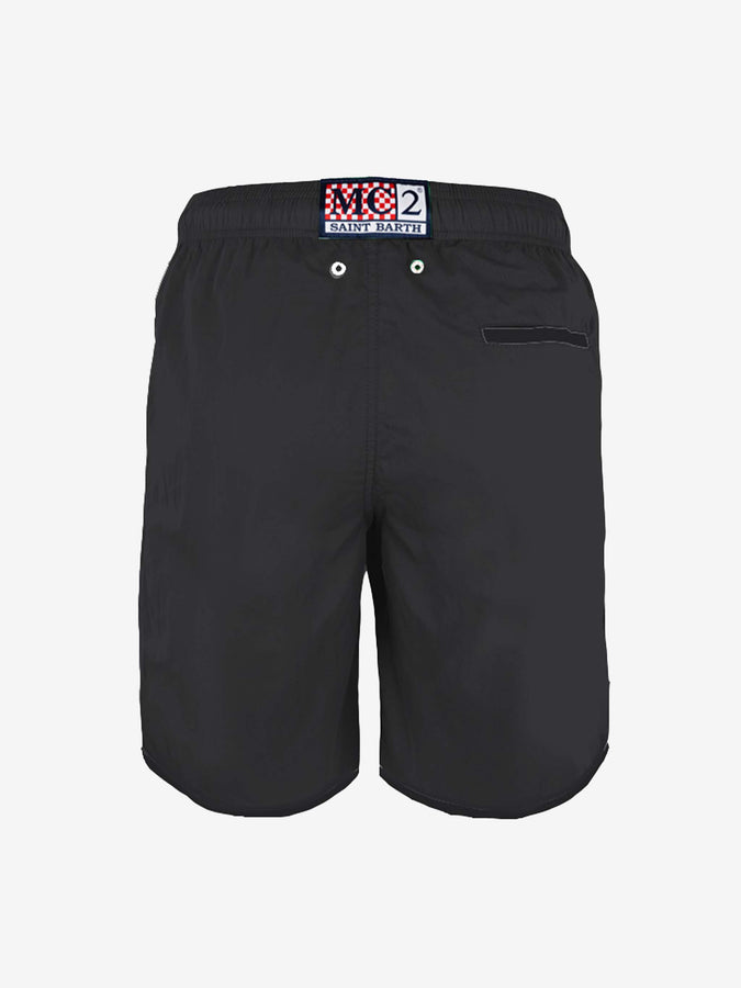 Mc2 Saint Barth Boardshort Tinta Unita Nero