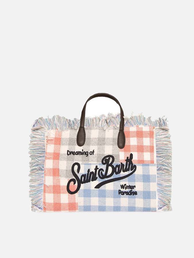 Mc2 Saint Barth Borsa Colette a quadretti di lana