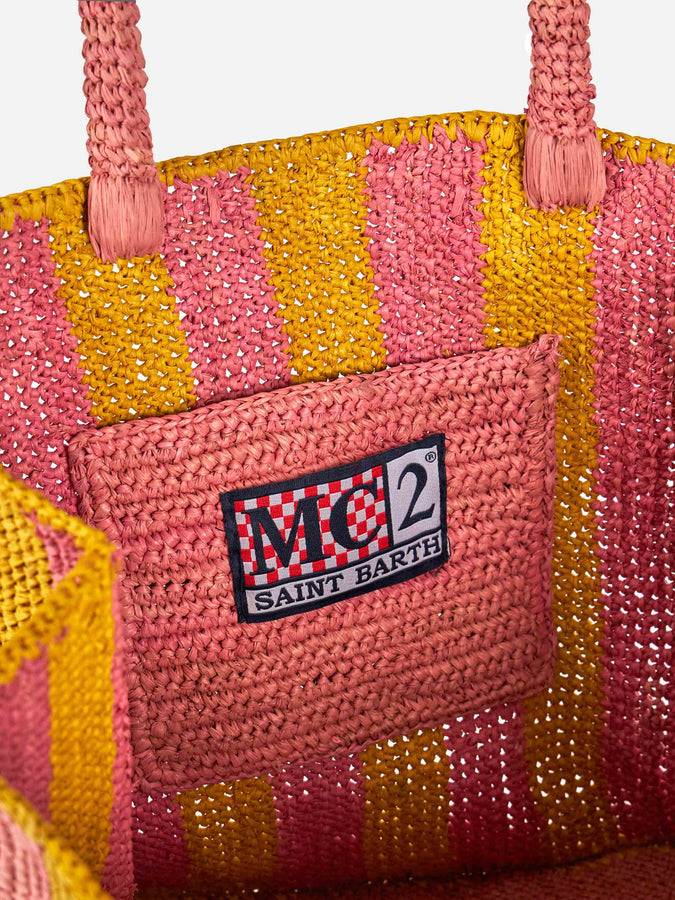 Mc2 Saint Barth Borsa Colette In Rafia Rigata