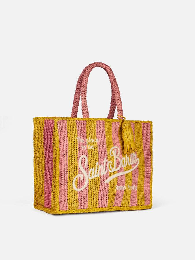 Mc2 Saint Barth Borsa Colette In Rafia Rigata