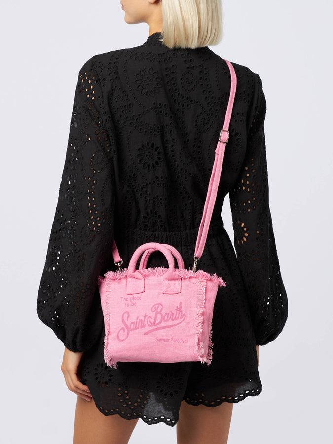 Mc2 Saint Barth Borsa In Lino Mini Vanity Rosa