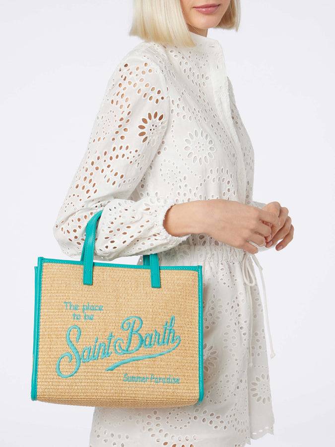 Mc2 Saint Barth Borsa Midi Vivian In Paglia Beige
