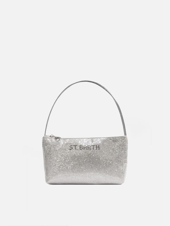 Mc2 Saint Barth Borsa mini con strass argento
