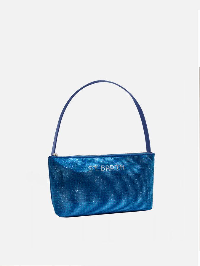 Mc2 Saint Barth Borsa Mini Con Strass Bluette