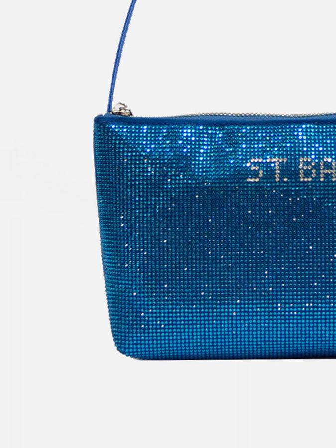 Mc2 Saint Barth Borsa Mini Con Strass Bluette