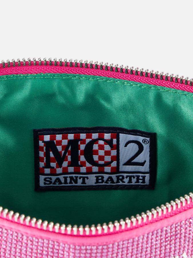 Mc2 Saint Barth Borsa Mini Con Strass Fucsia