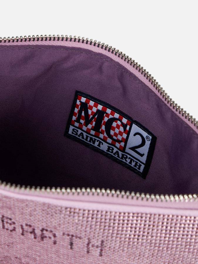 Mc2 Saint Barth Borsa Mini Con Strass Lilla