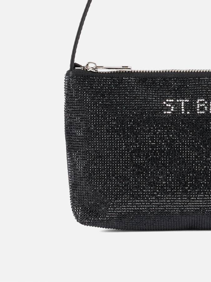 Mc2 Saint Barth Borsa Mini Con Strass Neri