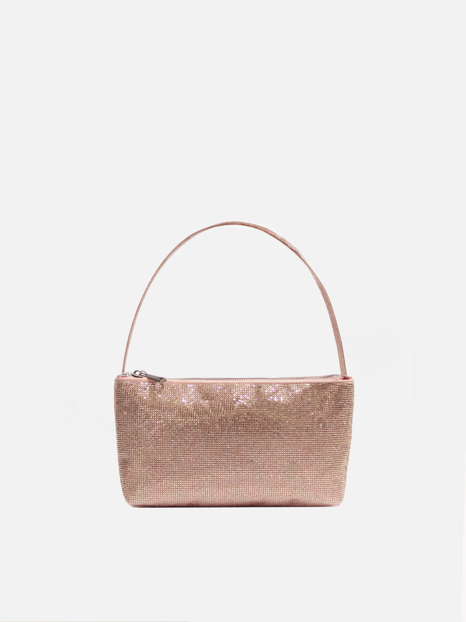 Mc2 Saint Barth Borsa Mini Con Strass Rose Gold