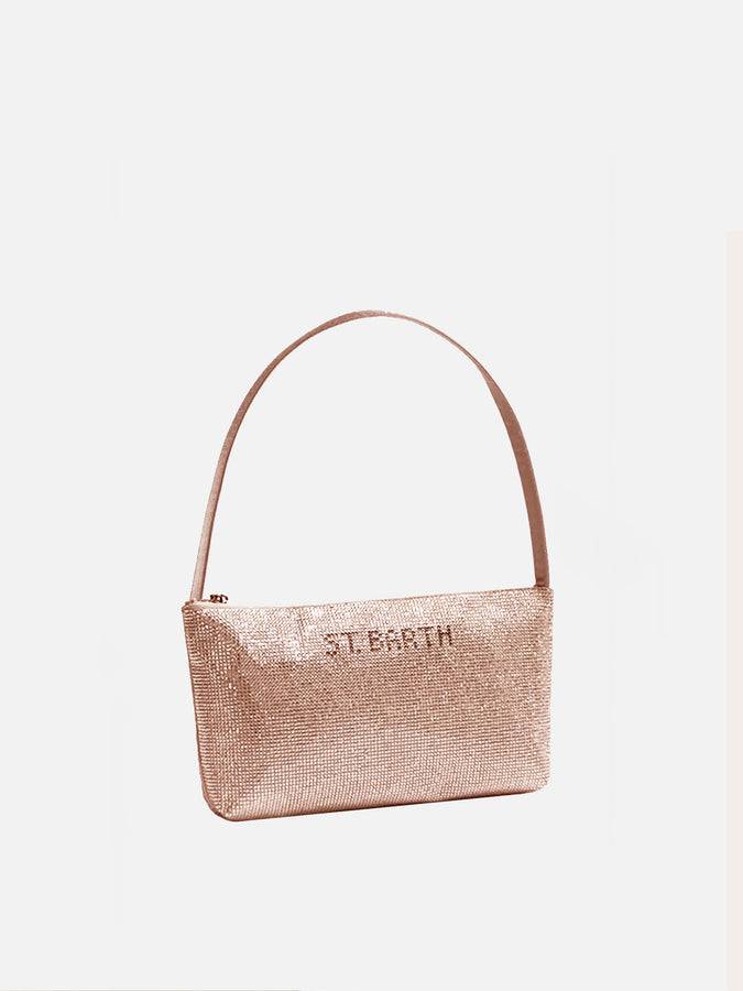 Mc2 Saint Barth Borsa Mini Con Strass Rose Gold