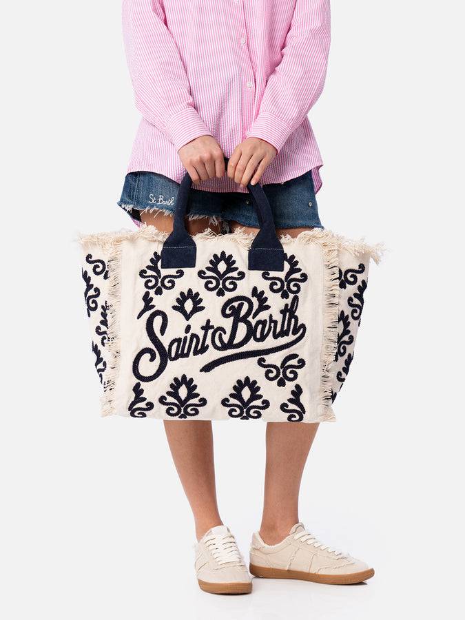 Mc2 Saint Barth Borsa Tote Vanity Rug Bianca E Blu