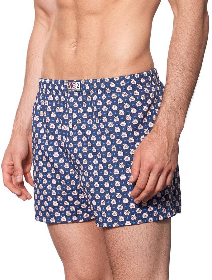 Mc2 Saint Barth Boxer Intimo Da Uomo Stampa Piggy