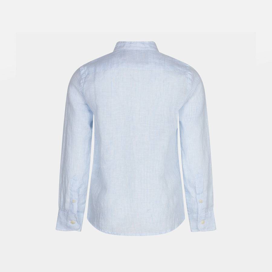 Mc2 Saint Barth Camicia Da Bambino A Righe In Lino