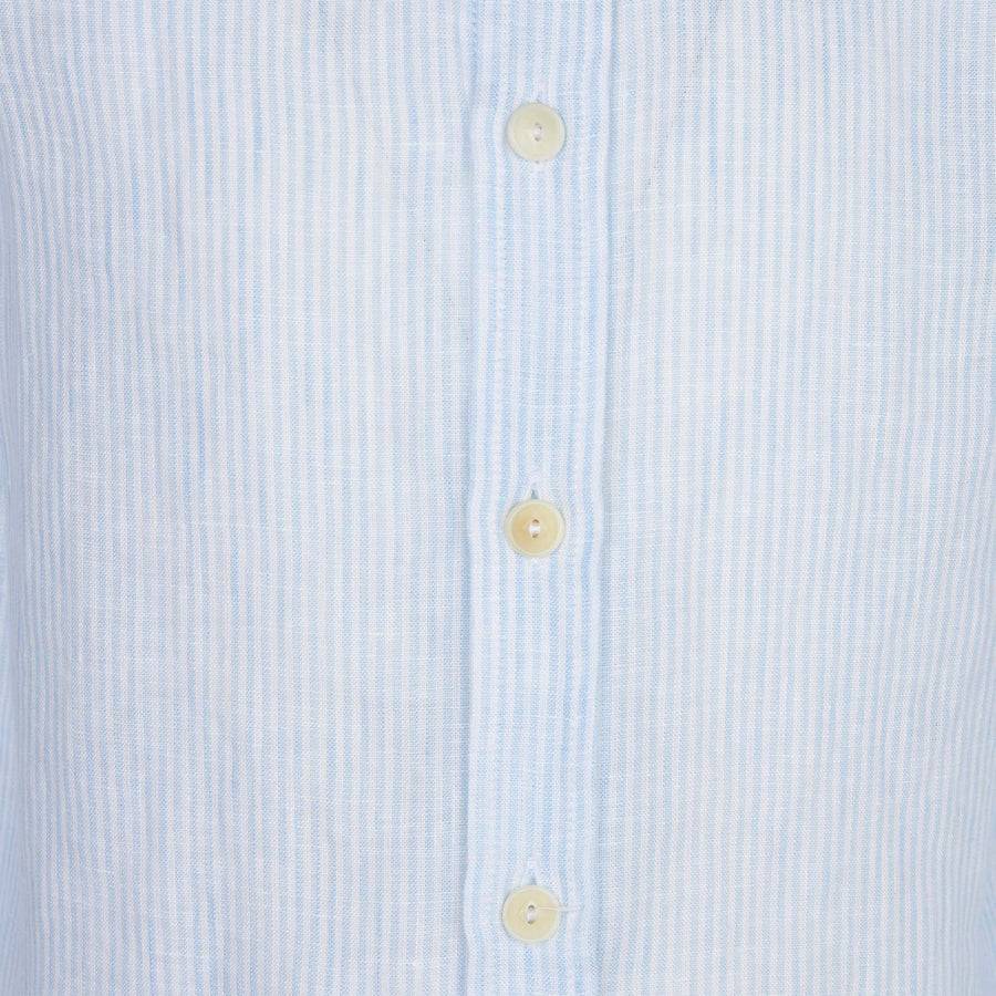 Mc2 Saint Barth Camicia Da Bambino A Righe In Lino
