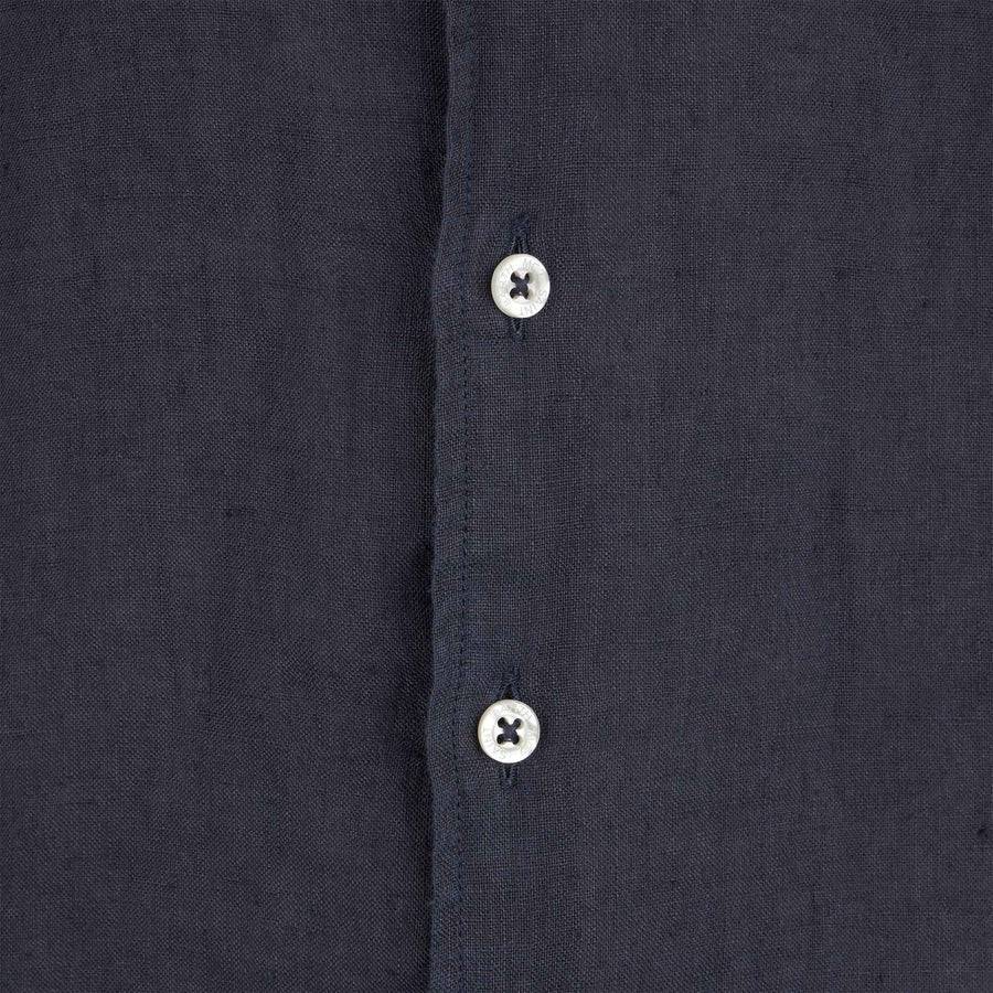 Mc2 Saint Barth Camicia Da Bambino In Lino Blu