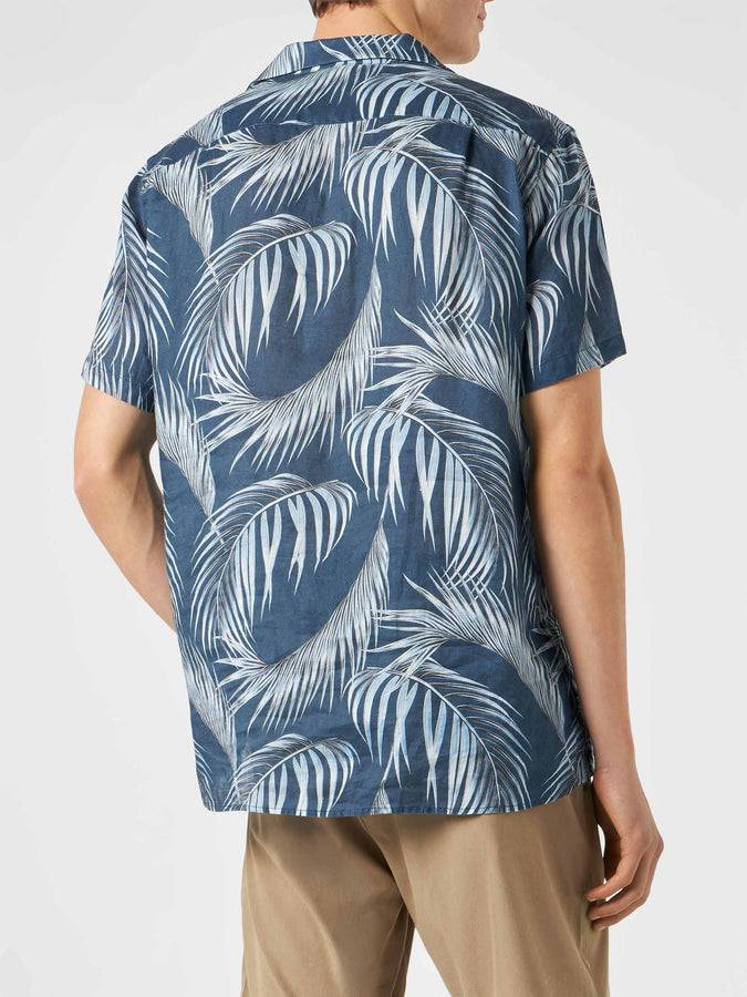 Mc2 Saint Barth Camicia Da Uomo Con Stampa Foglie