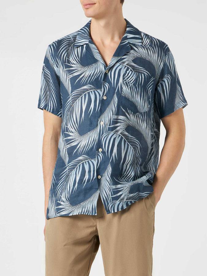Mc2 Saint Barth Camicia da uomo con stampa foglie