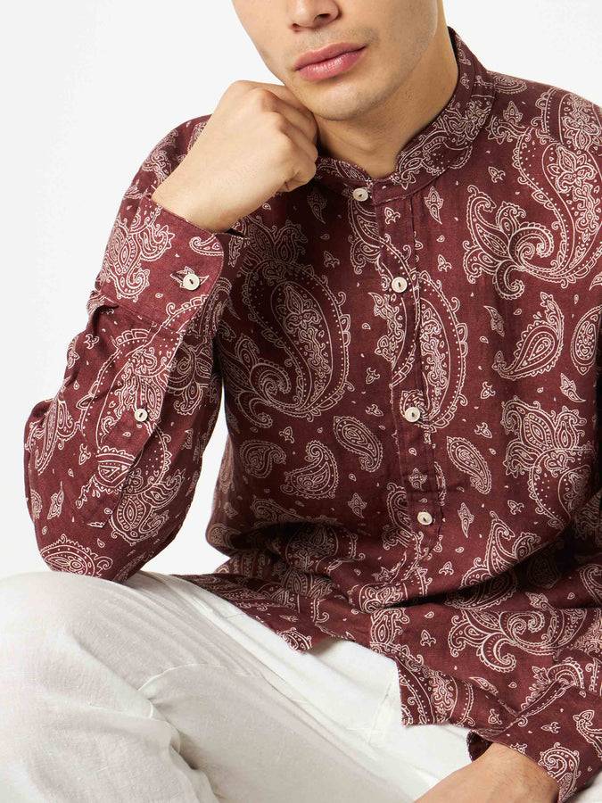 Mc2 Saint Barth Camicia Da Uomo Con Stampa Paisley