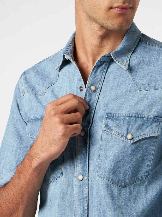 Mc2 Saint Barth Camicia Da Uomo In Cotone Denim