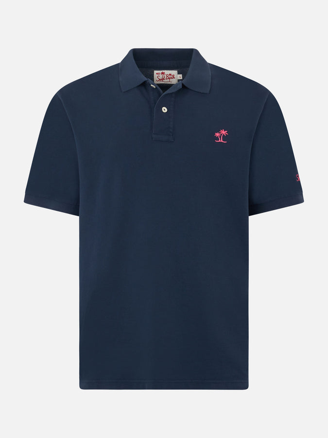 Mc2 Saint Barth Camicia Da Uomo In Spugna Blu Navy
