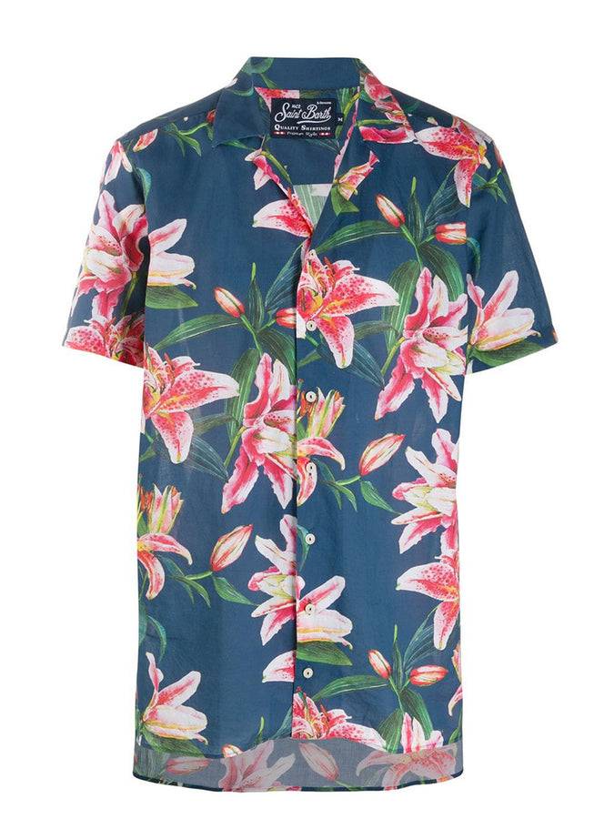 Mc2 Saint Barth Camicia Da Uomo Stampa Tropicale