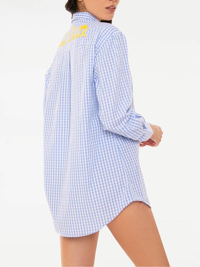 Mc2 Saint Barth Camicia Vichy Con Ricamo St. Barth