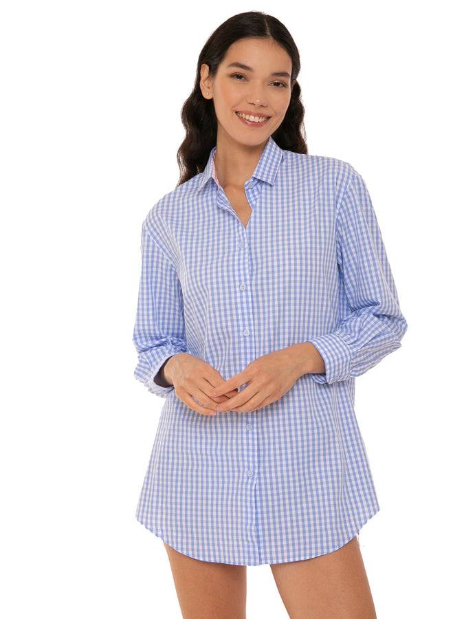 Mc2 Saint Barth Camicia Vichy Con Ricamo St. Barth