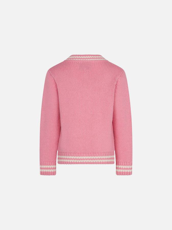 Mc2 Saint Barth Cardigan College Da Bambina Rosa