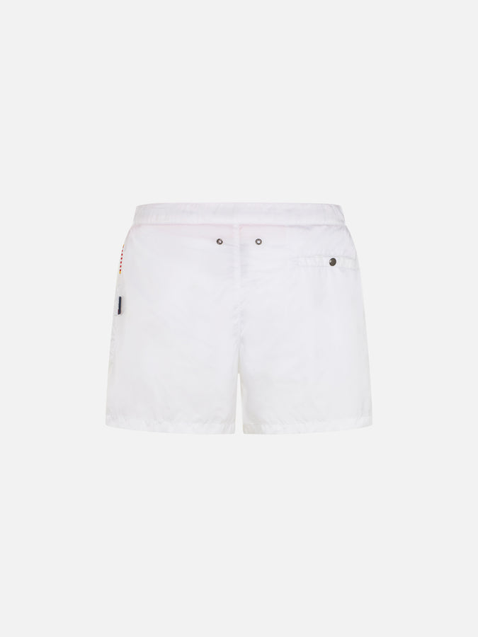 Mc2 Saint Barth Costume Da Bagno Bianco Con Toppe